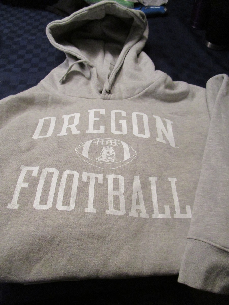 NWT UNIVERSITY OREGON DUCKS FOOTBALL MENS HOODED HOODIE SWEATSHIRT GRAY XL