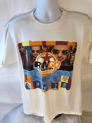 Ringo Starr - 2000 All-Star Band Tour Vintage T-shirt White Large Graphic T