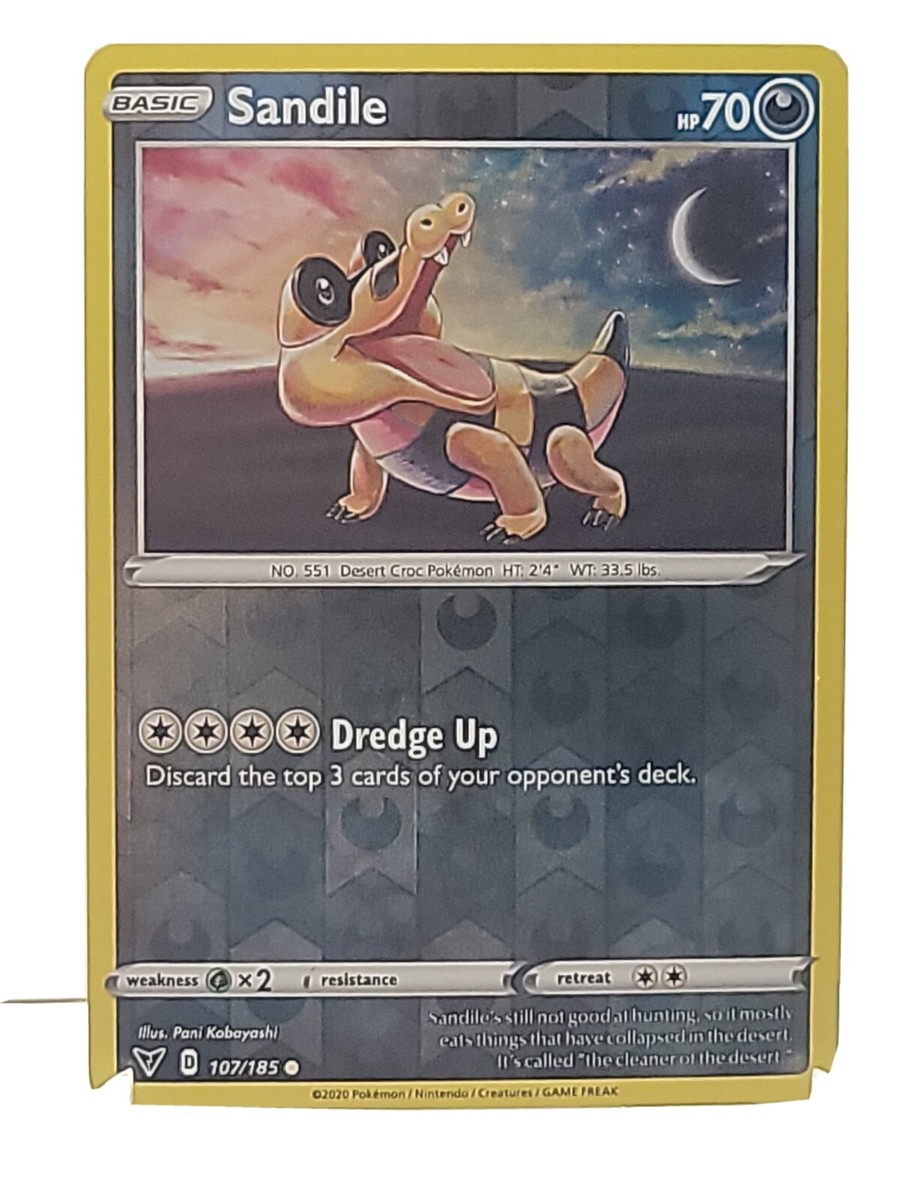 Sandile 107/185 Pokemon Vivid Voltage Reverse Holo Darkness New