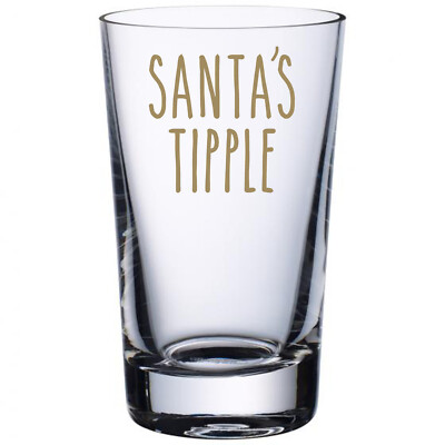 Santa's Tipple - Vinyl Aufkleber Sticker Etiketten für Glas Becher Flasche, Heiligabend
