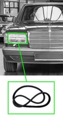 Abdichtung Scheinwerfer passt f&uuml;r Mercedes W126 S-Klasse S SE SEL A1268260080