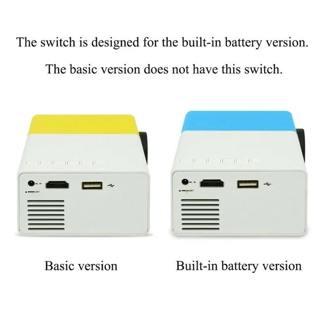 Proyector De Imagen Peliculas Pequeño Compacto HDMI Reproductor Multimedia - Image 4 of 4