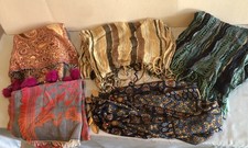 LOT of 5 Womens Scarf Scarves - Chicos, Cejan, Unbranded
