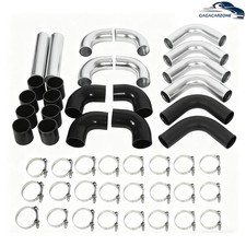 12pcs 2.5 Intercooler Pipe Piping Kitt-bolt Clamps Silicone Coupler Universal