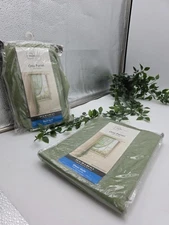 2 Panels Main Stays Window Sheer Voile Sage Green Legume 59 X 84 NIP