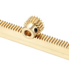 Brass Spur Gear and Gear Rack 0.5M 10x5x300mm Rack with Spur Gear 20T 4mm Bore