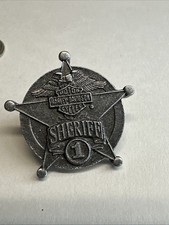 Harley Davidson Western Sheriff 1 Eagle Star Pin Nickel Color