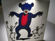 Grateful Dead Car Window Decal Bear With Skeleton Puppets Vintage Original 1980s