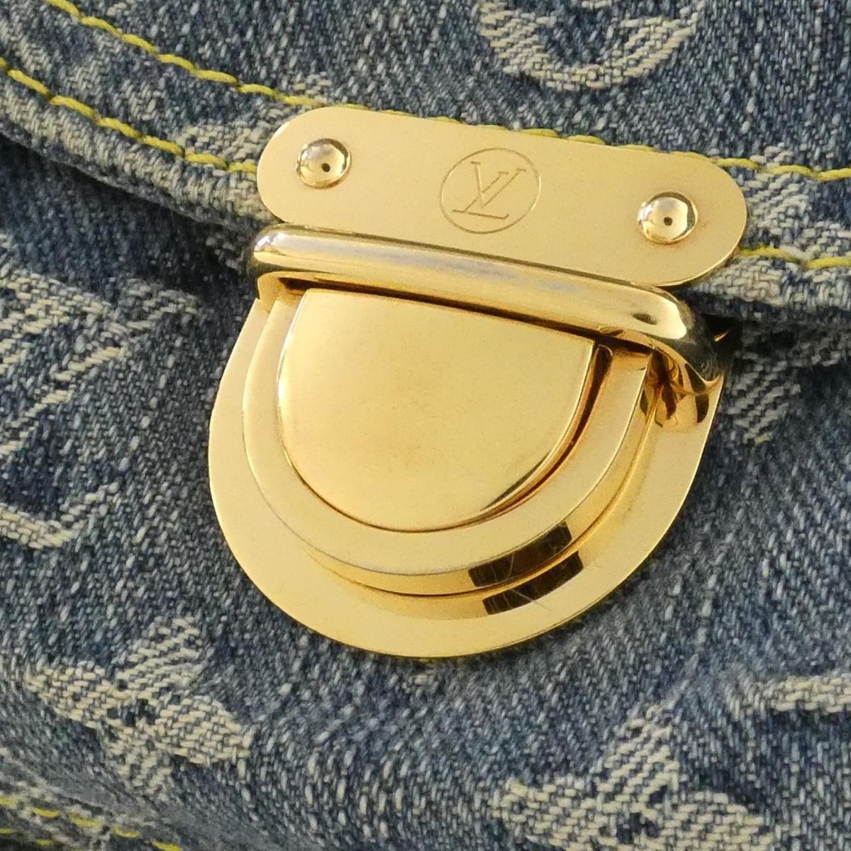 Louis Vuitton Baggy Shoulder Bag GM Blue Denim for sale online