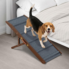 Adjustable Dog Ramp for Furniture and Beds - 34" L X 14" W Dog Bed Ramps for Med