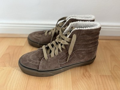 Vans Sk8-Hi Shearling, braunes Wildleder mit Sherpa Futter, Größe 39, gebraucht