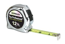 Komelon 412HV High-Visibility Professional Tape Measure, 3.7 m, Yellow