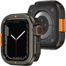 Metal Case Compatible with Apple Watch Series 9/8/7 45mm Rugged Bumper Cover