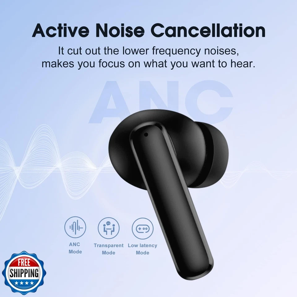 QCY T13 ANC Auriculares Inalámbricos con Cancelación Activa de Ruido, Auriculares Bluetooth 5.3 Foto 2 de 4