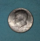 1967 kennedy half dollar 40% silver Philadelphia mint U S coin