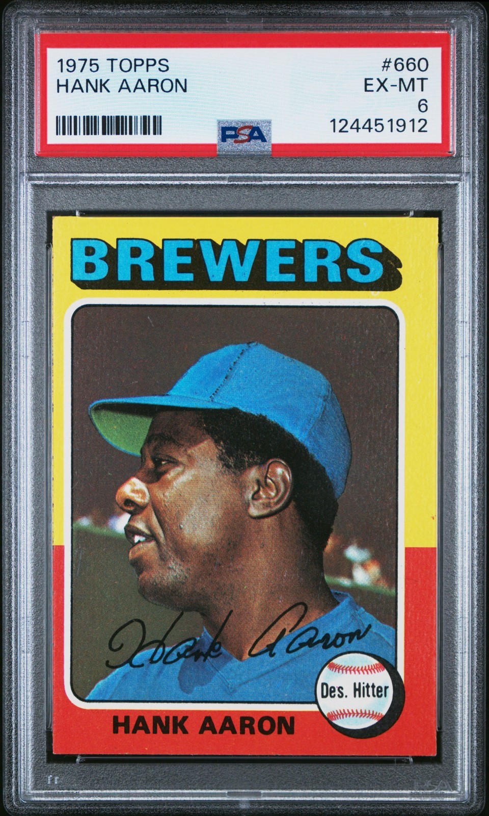 1975 Topps - Hank Aaron #660 PSA 6 EX-MT