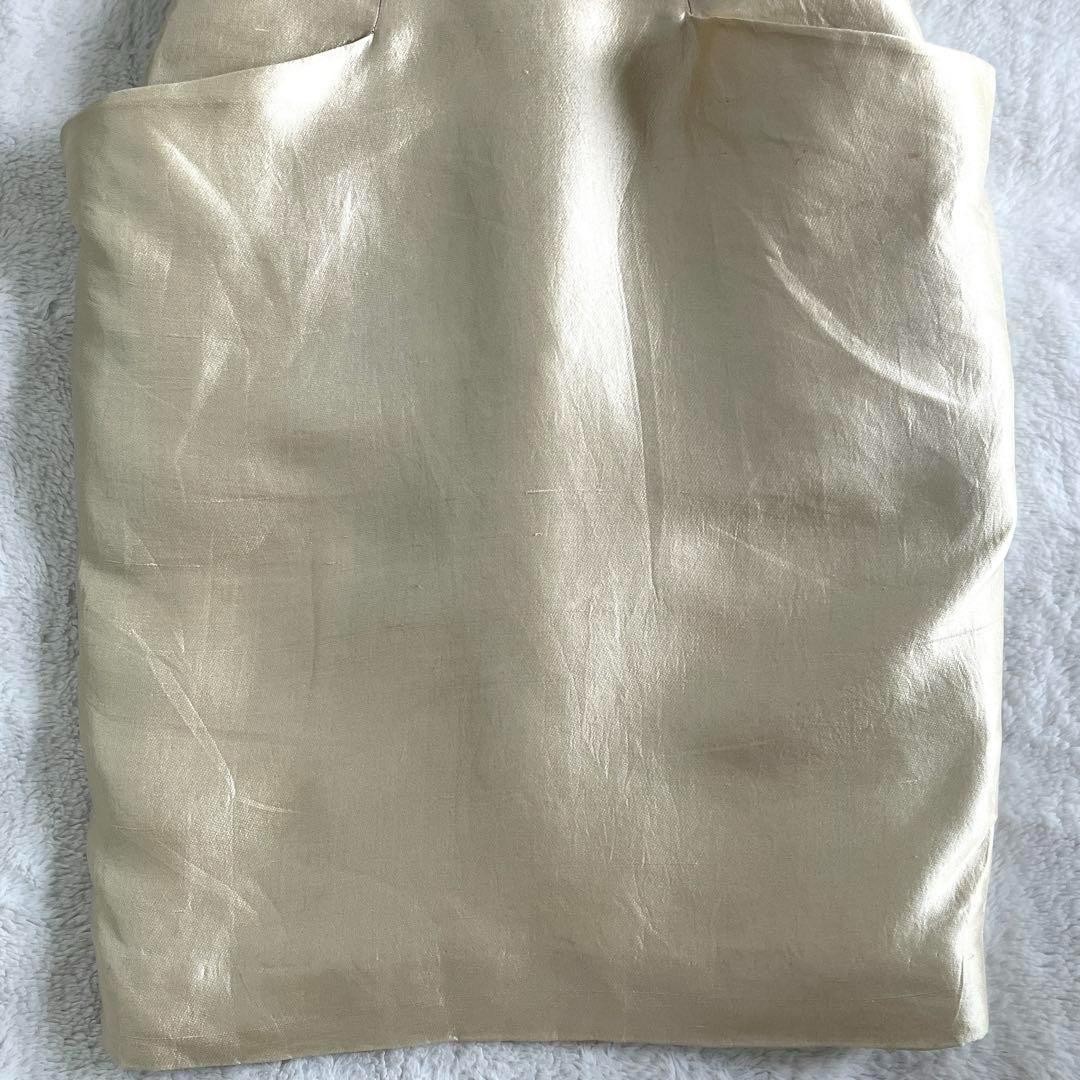 Christian Dior BOUTIQUE Galliano 2007 Silk Dress Sz F36 US6 Gold Made in France thumbnail 5