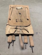 ORIGINAL WWI US ARMY M1910 HAVERSACK COMBAT FIELD BACKPACK INFANTRY MARKED-RIA