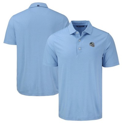 Carolina Panthers Cutter & Buck Men s Lrg Forge Eco Fine Line Stripe Polo - Blue