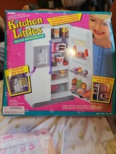 Tyco 1995 Kitchen Littles Deluxe Refrigerator Playset All Pieces Inside Works 