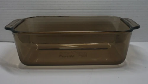 PYREX Vintage #213 Meatloaf Bread Pan Dish Amber Baking Dish 1 1/2 Quart