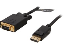 StarTech.com DP2VGAMM3B 3 ft. Black DisplayPort 20 pin Latching to VGA 15