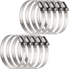 10Pack 3 inch Hose Clamp,Stainless Steel Large Hose Clamps Adjustable from 2-15/