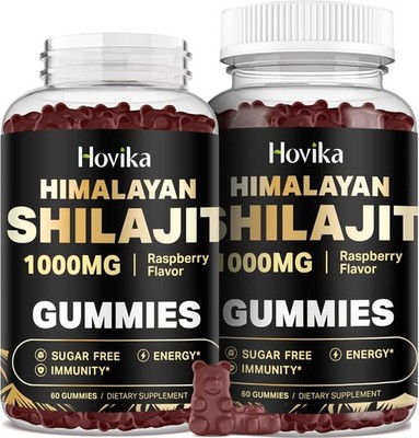 2 Pack Shilajit Gummies 1000mg for Men & Women - Shilajit Gummies with 85+ Trace