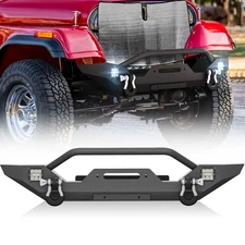 Front Bumper With License Plate Frame For 1976-1986 Jeep CJ5 CJ7 CJ8 Scrambler