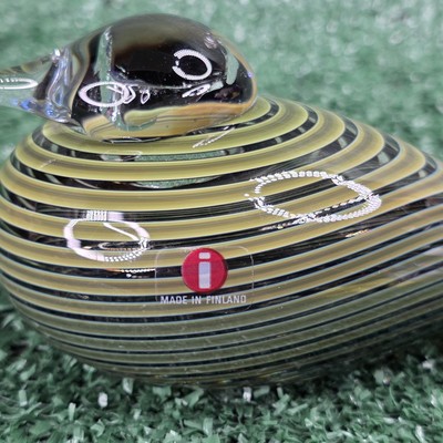 Oiva Toikka Nuutajärvi Pajusotka Whip Poor Will Art Glass Bird