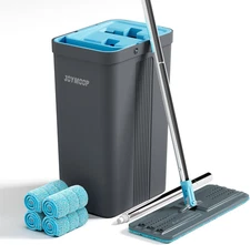 Mop and Bucket Set with Wringer, Mops for Floor Cleaning, Wall Mop Cleaner with 