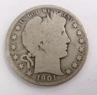 1901 S Barber Silver Half Dollar