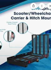 500lbs Wheelchair Hitch Carrier Mobility Electric Scooter Loading Ramp For caR