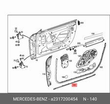 Mercedes-Benz Türdichtung SL R231 A2317200454 Original Neu Mercedes-Benz Türdichtung SL R231 A2317200454 Original Neu