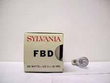 FBD  Projector Projection Lamp Bulb 500W 120V SYLVANIA  *AVG 50-HOUR LAMP*