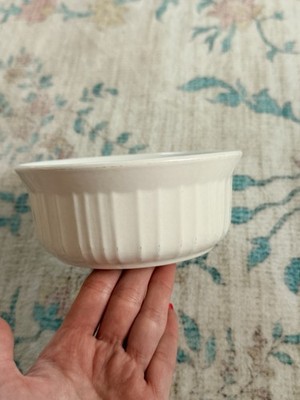 CorningWare French White Round Stoneware Ramekin 16 oz White Microwave Oven Safe