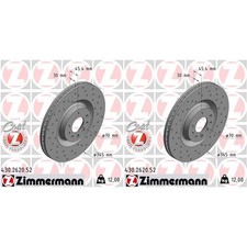 2x ZIMMERMANN SPORT BREMSSCHEIBEN 345mm GELOCHT VORNE passend für OPEL VECTRA SA