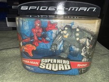 Marvel Super Hero Squad RHINO & SPIDER-ARMOR SPIDER-MAN figures 2-Pack Box H18