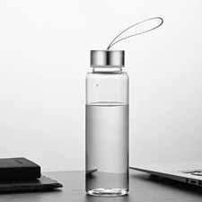 Portable Water Bottle Gym Outdoor Travel Square Clear Plastic Drinking Bottles