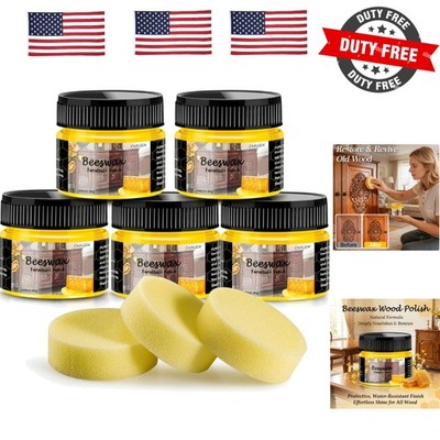 Beeswax Furniture Polish, Wood Seasoning Beeswax for Furniture Wood Wax for D...