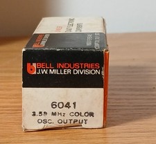 Vintage Miller 6041 3.58MHz unshielded color oscillator output coil transformer 
