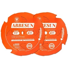 2 Pack 7-1/4 Inch 4T PCD Tipped Hardie Blade Fiber Cement Circular Saw Blade