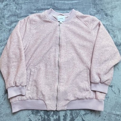 Old Navy Coat Womens Plus 3XL Pink Jacket Cozy Warm Bomber Preppy Girly