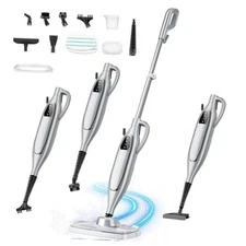Steam Mop, 11-in-1 Powerful Handheld Steam Cleaner with 11.8 OZ Silver