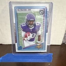Panini 2025 Donruss Optic Rated Rookie Tai Felton #239 Minnesota Vikings