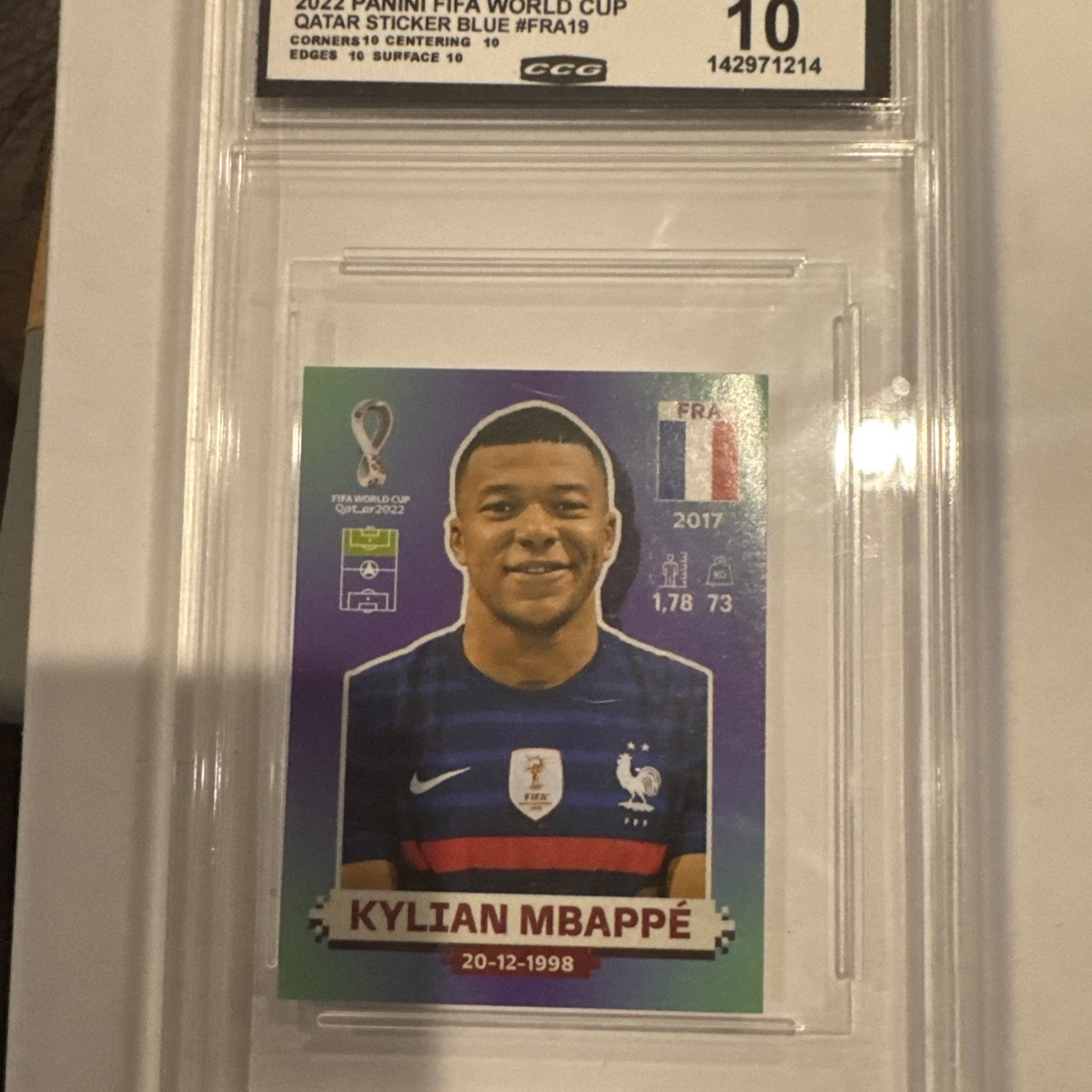 2022 PANINI FIFA WORLD CUP QATAR STICKERS #FRA19 KYLIAN MBAPPE Gem