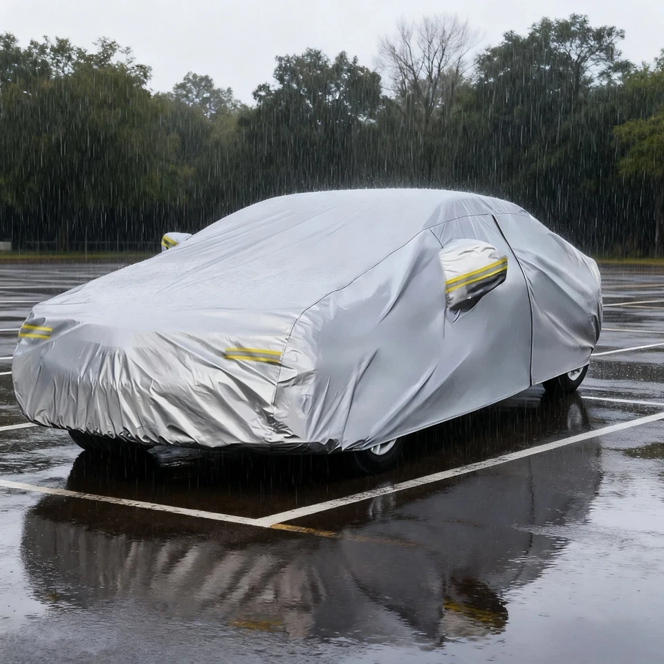 For Toyota  Prius 6 Layer Full Car Cover UV Sun Wind Rain Dust Snowproof Protect Foto 3 de 4