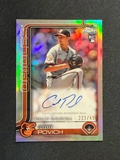 2025 Topps Chrome Update CRDA-CP CADE POVICH RC Auto Silver Refractor /499