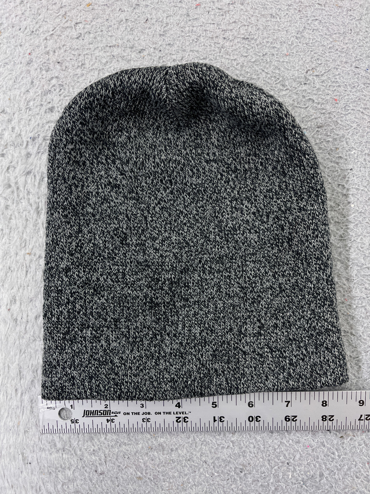 Gray Black Knit Acrylic Beanie Toque for Adults - One Size Ski Snow Outdoor-image