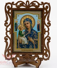 Virgin Mary Jerusalem mother of God Иерусалимская Икона Б.М. Orthodox Icon Wood